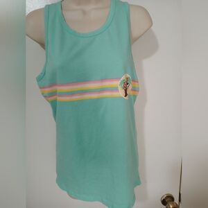 Buc-cees sleeveless round neck pullover summer tank top, size sm, Color mint gre
